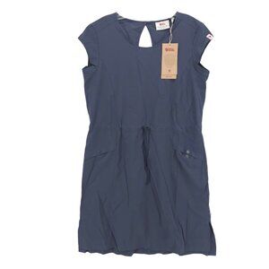 NWT FJALLRAVEN High Coast Lite Dress Navy Lightweight Cool Quick Dry Size LARGE